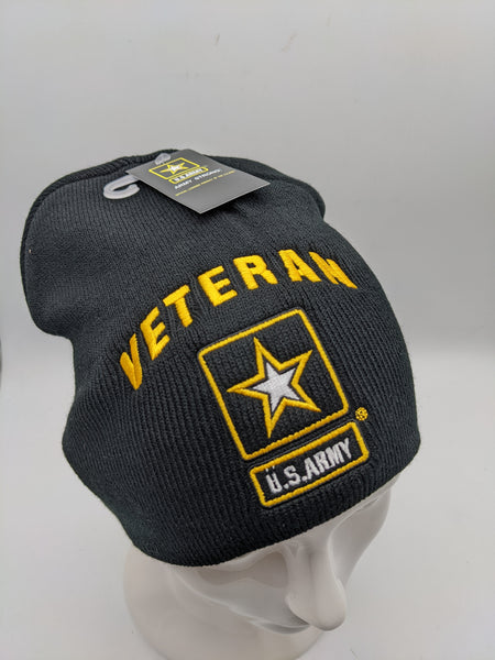 Licensed United States Army Beanie Hat Cap - Veteran - Army Star