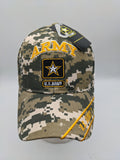 Licensed United States Army Hat - Embroidered - Digital Camo - U.S. Army Bill - Emblem Star