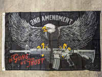 3' x 5' Flag - 2nd Amendment - In Guns We Trust - Eagle