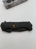 Licensed US Army Folding Pocket Knife - Black - Spring Assisted - BKC