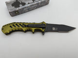 Licensed US Army Folding Pocket Knife - Green - Spring Assisted - TG