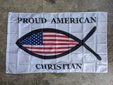 3'x5' Flag - Proud American Christian - USA Flag