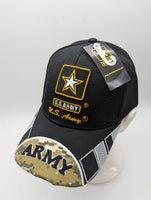 Licensed United States Army Hat - US Army Black Digital Camo Bill