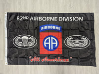 82nd Airborne Flag - 3'x5' - Black "All American"
