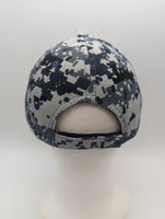 USA Flag Removable Patch Hat - Blue Digital Camo