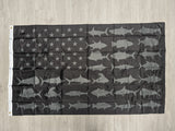 3' x 5' Flag - USA Black - Fish Flag