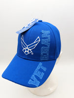 Licensed United States Air Force Veteran Hat -Embroidered - Wing Emblem