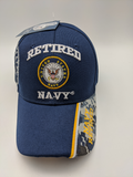 Licensed United States Retired Navy Hat - Emblem - Embroidered