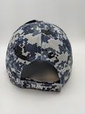 Licensed United States Navy Retired Hat - Embroidered - Digital Camo Blue