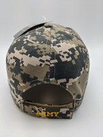 Licensed United States Army Emblem Hat -Embroidered - Digital Camo- USA Flag Bill