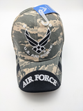 Licensed U.S. Air Force Embroidered Hat - Digital Camo Black Emblem Wings