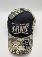 Licensed United States Army Hat - USA Flag- Army Star - Embroidered - Digital Camo