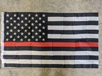 Thin Red Line Firefighter Flag