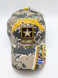 Licensed United States Army Veteran Hat - Army Star - Embroidered - Digital Camo