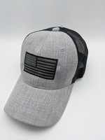 Tactical Cap Hat - MESH BACK - Gray/ Black - Embroidered