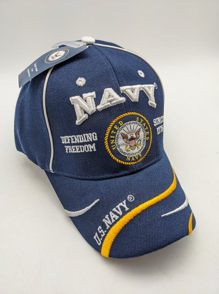 Licensed United States Navy Hat - Emblem Defending Freedom Since 1775