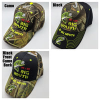 Fishing Fisherman Hat - Me & My Big Mouth - Bass - Embroidered