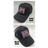 Stand For The Flag Kneel For The Cross - Black - Mesh Or Solid Back