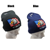 USA American Flag Beanie - Bald Eagle